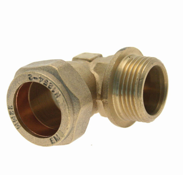 Picture of Compression Male Iron Elbow Adaptor  8mm x ¼"