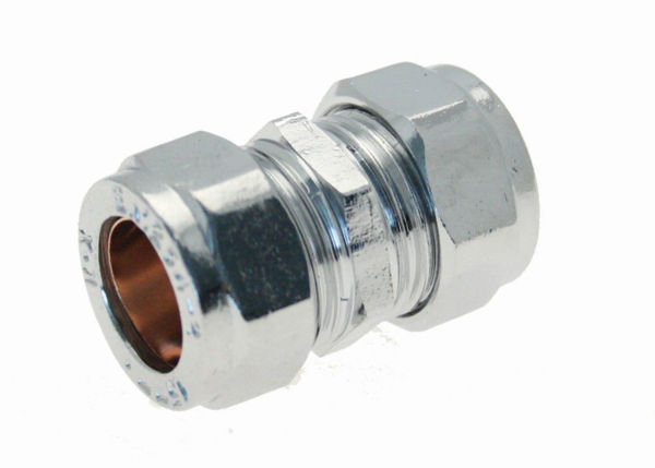 Picture of Compression Reducing Coupler Chrome 22mm x 15mm