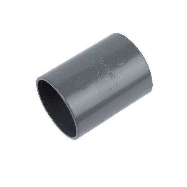 Floplast 40mm Solvent Straight Coupling Grey WS08G