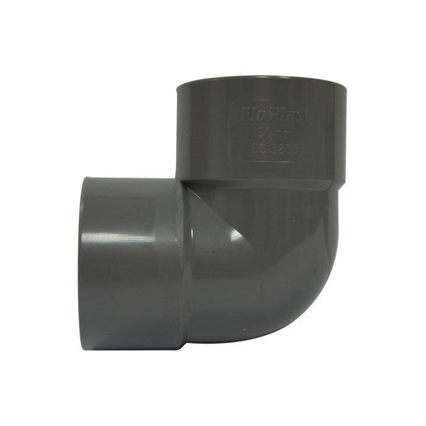 Floplast 32mm Solvent 90° Bend Grey WS10G