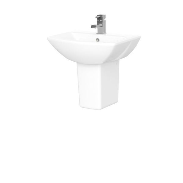 Picture of Neutral Asselby 500mm Basin & Semi Pedestal