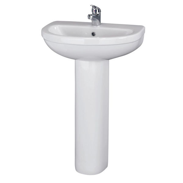 Picture of Nuie Ivo 550mm 1TH Basin & Pedestal