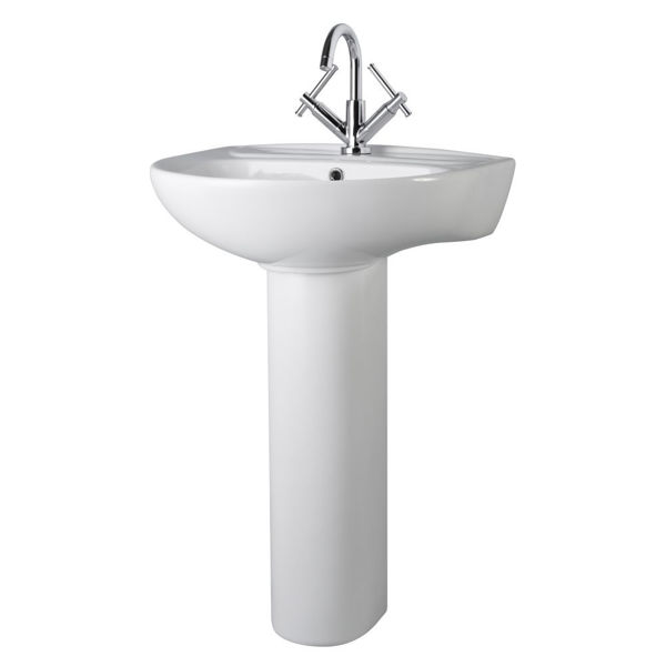 Picture of Neutral Melbourne 550mm 1TH Basin & Pedestal