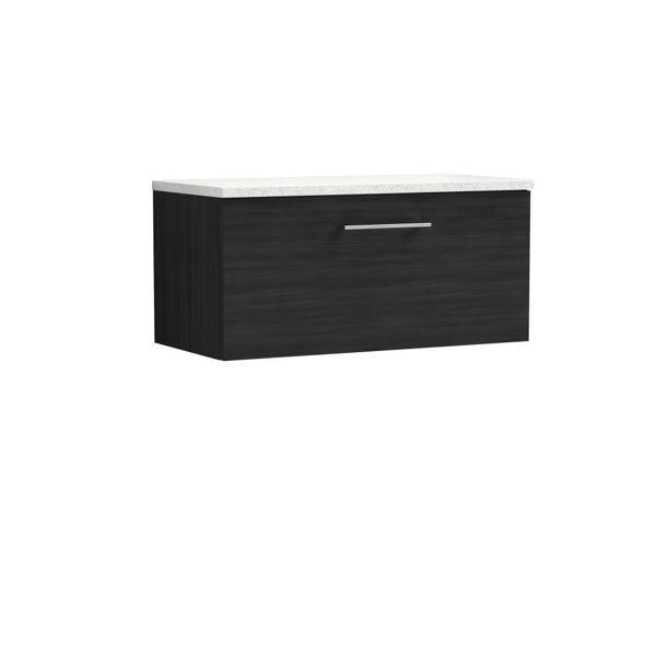Picture of Nuie Arno 800mm Wall Hung 1 Drawer Vanity & Laminate Top