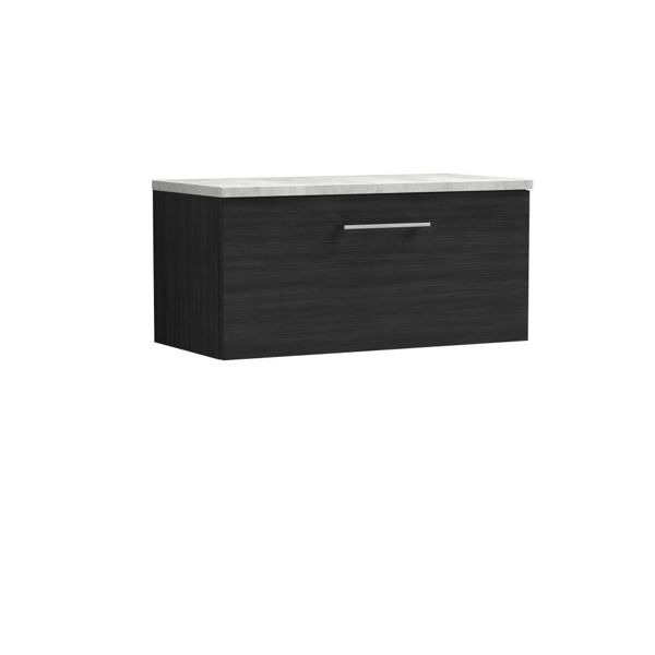 Picture of Nuie Arno 800mm Wall Hung Single Drawer Vanity & Laminate Top