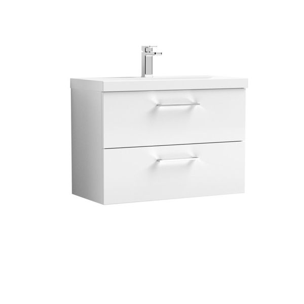 Picture of Nuie Arno 800mm Wall Hung 2 Drawer Vanity & Basin 1