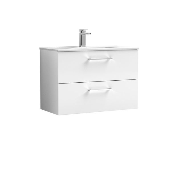 Picture of Nuie Arno 800mm Wall Hung 2 Drawer Vanity & Basin 2