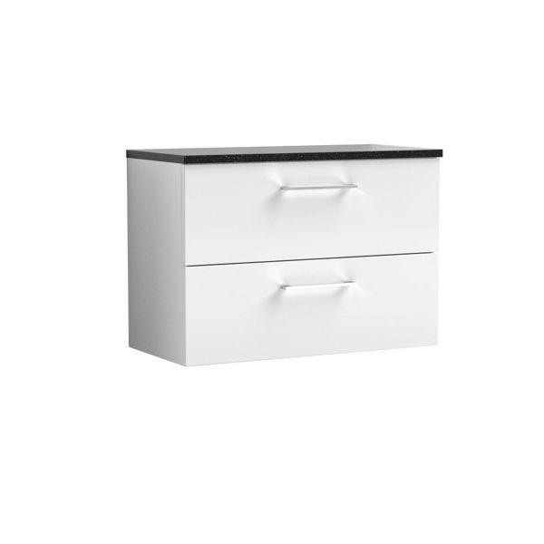 Picture of Nuie Arno 800mm Wall Hung 2 Drawer Vanity & Laminate Top