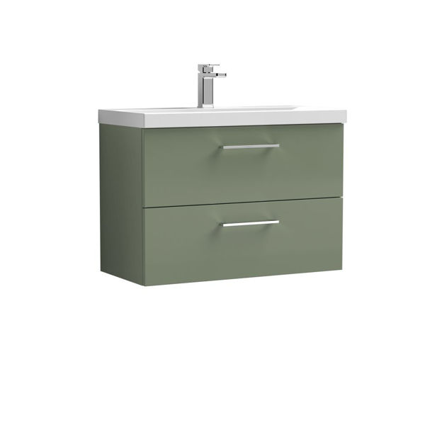 Picture of Nuie Arno 800mm Wall Hung 2 Drawer Vanity & Basin 1