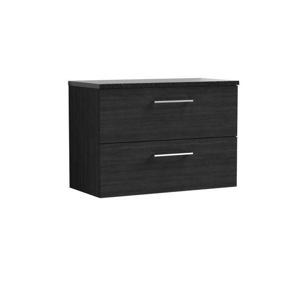 Picture of Nuie Arno 800mm Wall Hung 2 Drawer Vanity & Laminate Top