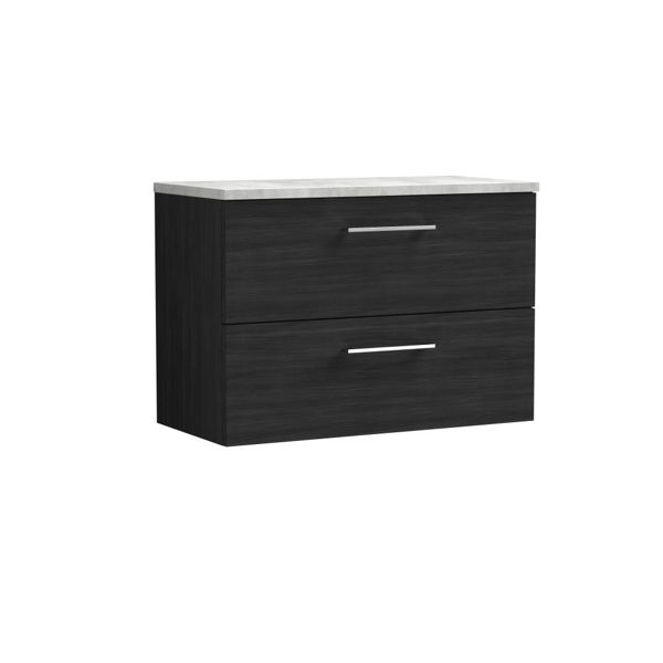 Picture of Nuie Arno 800mm Wall Hung 2 Drawer Vanity & Laminate Top