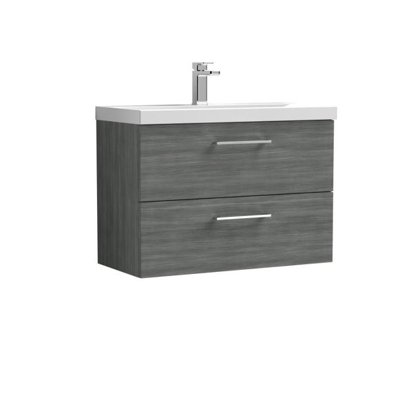 Picture of Nuie Arno 800mm Wall Hung 2 Drawer Vanity & Basin 1