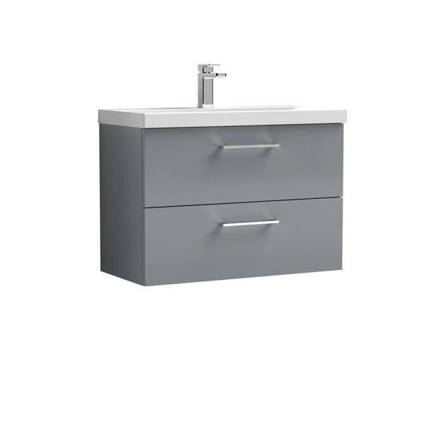 Picture of Nuie Arno 800mm Wall Hung 2 Drawer Vanity & Basin 1