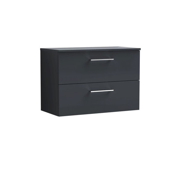 Picture of Nuie Arno 800mm Wall Hung 2 Drawer Vanity & Worktop