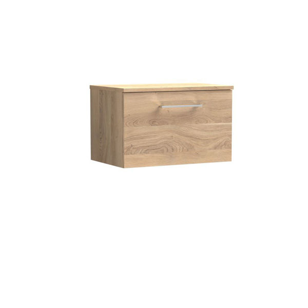 Picture of Nuie Arno 600mm Wall Hung 1-Drawer Vanity & Worktop