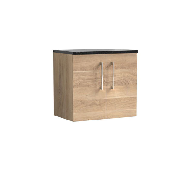 Picture of Nuie Arno 600mm Wall Hung 2-Door Vanity & Laminate Worktop