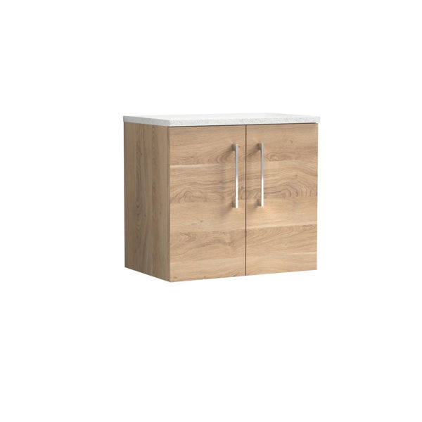Picture of Nuie Arno 600mm Wall Hung 2-Door Vanity & Laminate Worktop