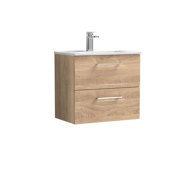 Picture of Nuie Arno 600mm Wall Hung 2-Drawer Vanity & Basin 2