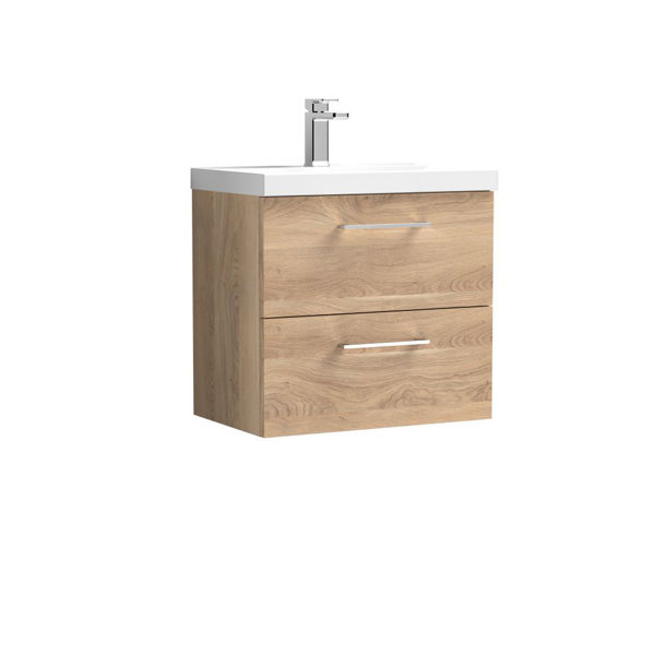 Picture of Nuie Arno 600mm Wall Hung 2-Drawer Vanity & Basin 3