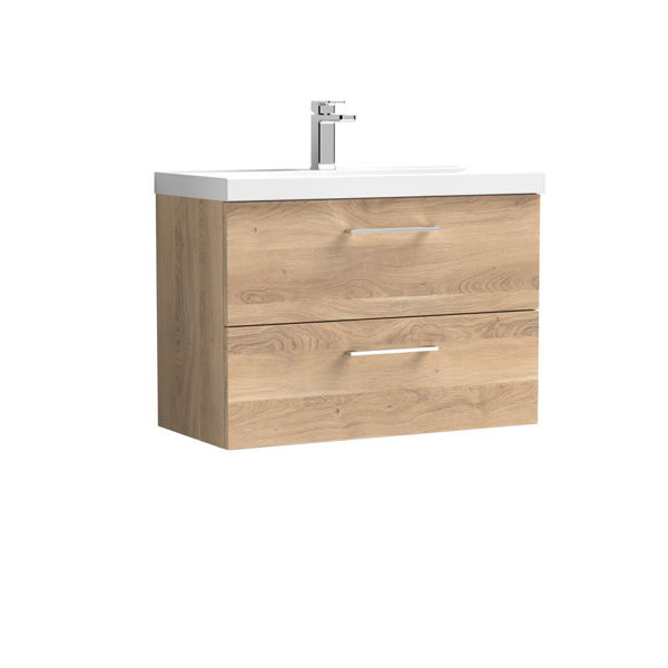 Picture of Nuie Arno 800mm Wall Hung 2-Drawer Vanity & Basin 1
