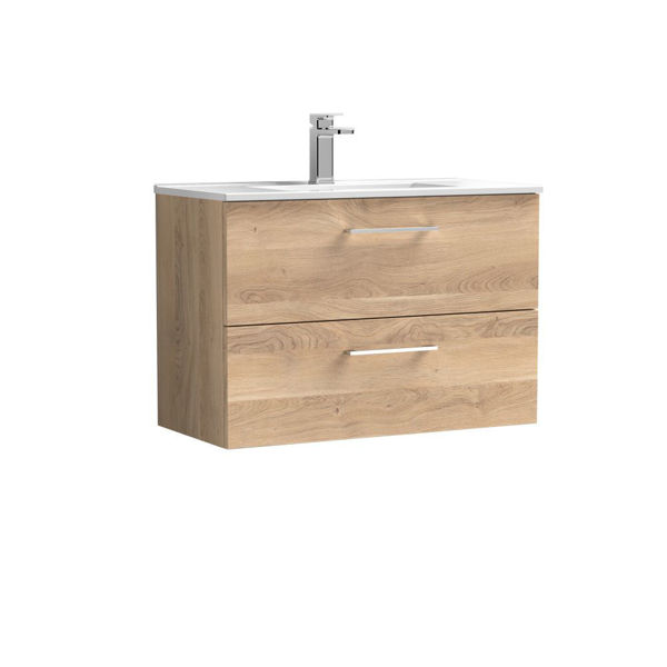Picture of Nuie Arno 800mm Wall Hung 2-Drawer Vanity & Basin 2