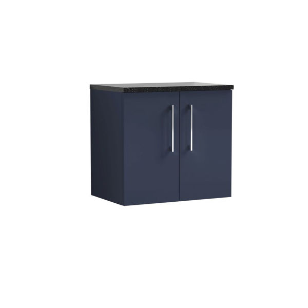 Picture of Nuie Arno 600mm Wall Hung 2-Door Vanity & Laminate Worktop