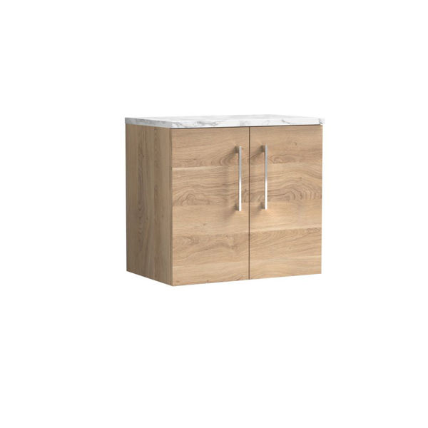 Picture of Nuie Arno 600mm Wall Hung 2-Door Vanity & Laminate Worktop