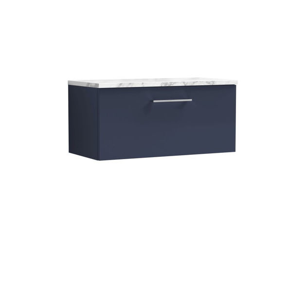 Picture of Nuie Arno 800mm Wall Hung 1-Drawer Vanity & Laminate Worktop