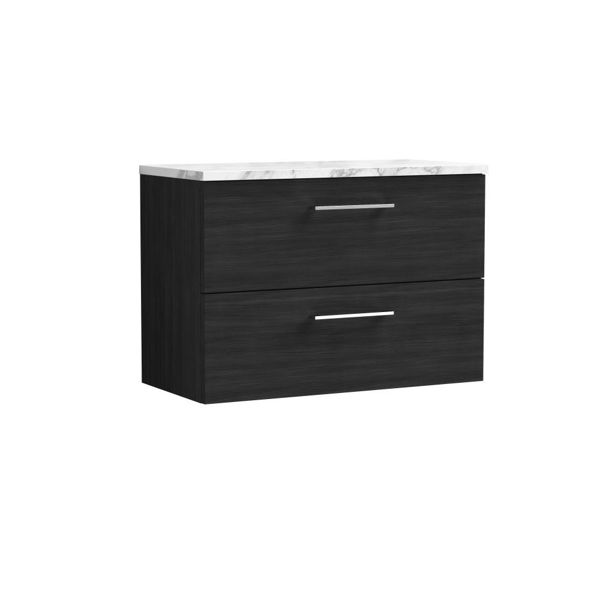 Picture of Nuie Arno 800mm Wall Hung 2-Drawer Vanity & Laminate Worktop