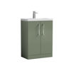 Picture of Nuie Arno Compact 600mm Floor Standing 2 Door Vanity & Polymarble Basin