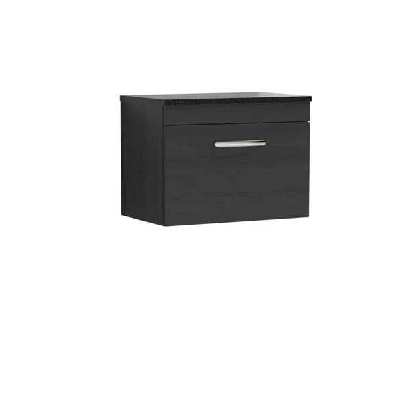 Picture of Nuie Athena 600mm Wall Hung Vanity With Sparkling Black Worktop
