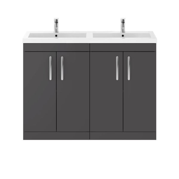 Picture of Nuie Athena 1200mm Floor Standing Cabinet With Double Basin