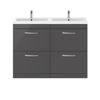 Picture of Nuie Athena 1200mm Floor Standing Cabinet With Double Ceramic Basin