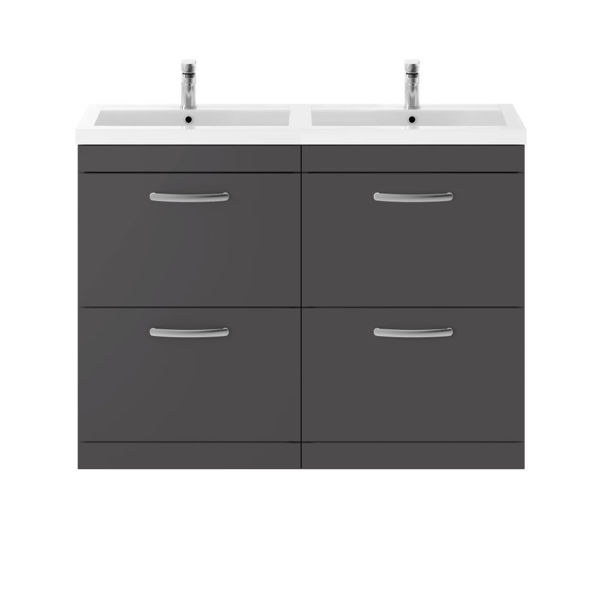 Picture of Nuie Athena 1200mm Floor Standing Cabinet With Double Basin