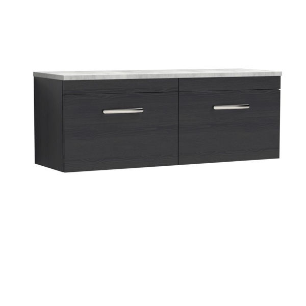 Picture of Nuie Athena 1200mm Wall Hung 2-Drawer Unit & Laminate Worktop