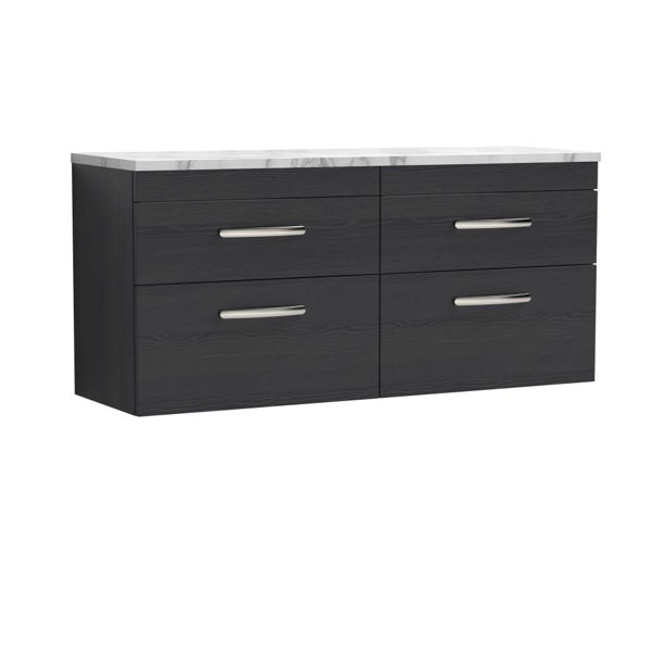Picture of Nuie Athena 1200 Wall Hung 4-Drawer Unit & Laminate Worktop