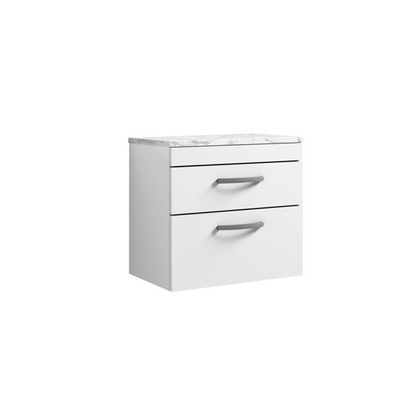 Picture of Nuie Athena 600 Wall Hung 2-Drawer Unit & Laminate Worktop