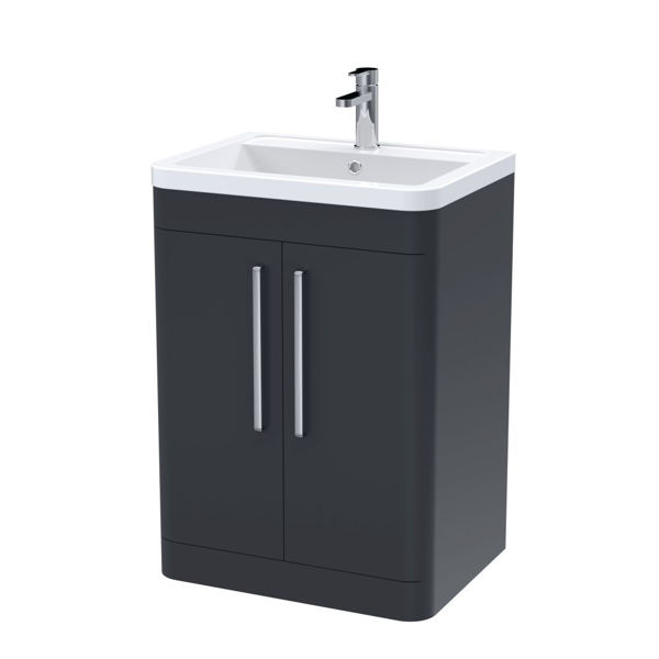 Picture of Neutral Parade 600mm Floor Standing 2 Door Vanity & Ceramic Basin