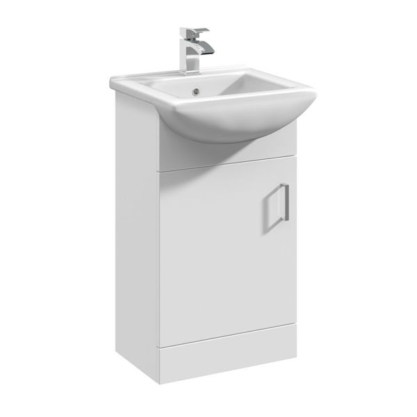 Picture of Neutral Mayford 450mm Floor Standing Cabinet & Square Basin