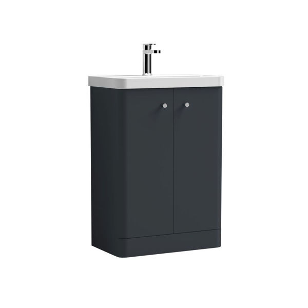 Picture of Neutral Core 600mm Floor Standing 2 Door Unit & Basin