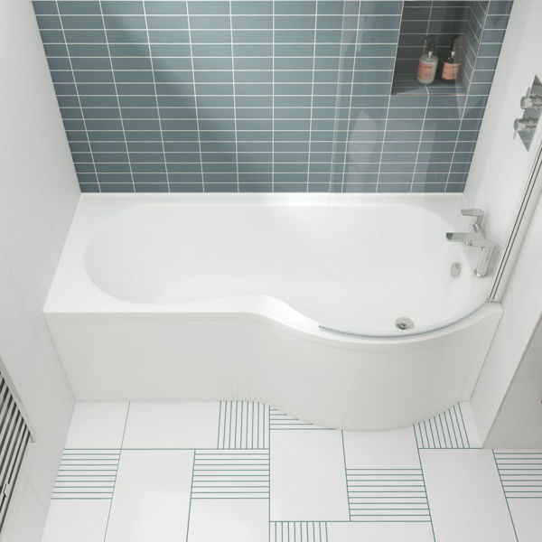 Picture of Neutral 1500mm Right Hand P-Shaped Bath Set