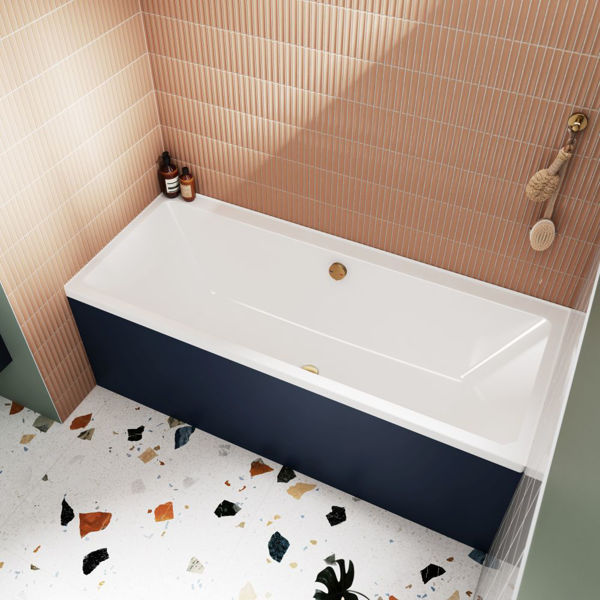 Picture of Neutral Linton Thin Edge Single Ended Bath 1800 x 800mm