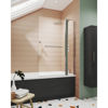 Picture of Neutral Pacific Bath Screens Square Bath Screen With Fixed Panel & Rail