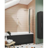 Picture of Neutral Pacific Bath Screens Round Bath Screen With Fixed Panel