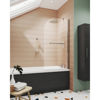 Picture of Neutral Pacific Bath Screens Round Bath Screen With Rail