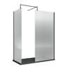 Picture of Neutral 1000mm Fluted Wetroom Screen with Support Bar