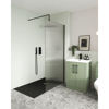 Picture of Neutral 1000mm Fluted Wetroom Screen with Support Bar