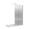 Picture of Neutral 1000x1850 Fluted Wetroom Screen Inc' BAR