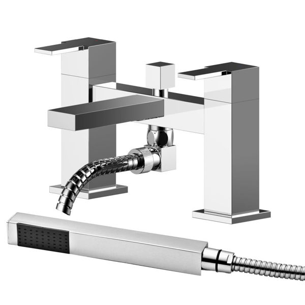 Picture of Neutral Sanford Deck Mounted Bath Shower Mixer With Kit