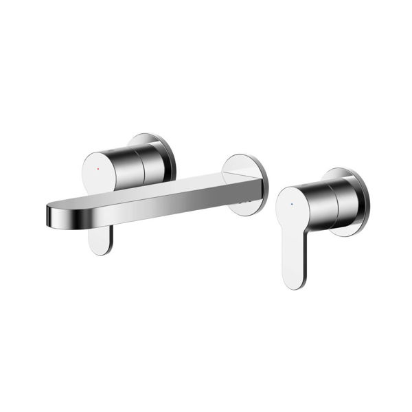 Picture of Neutral Arvan Wall Mounted 3 Tap Hole Basin Mixer
